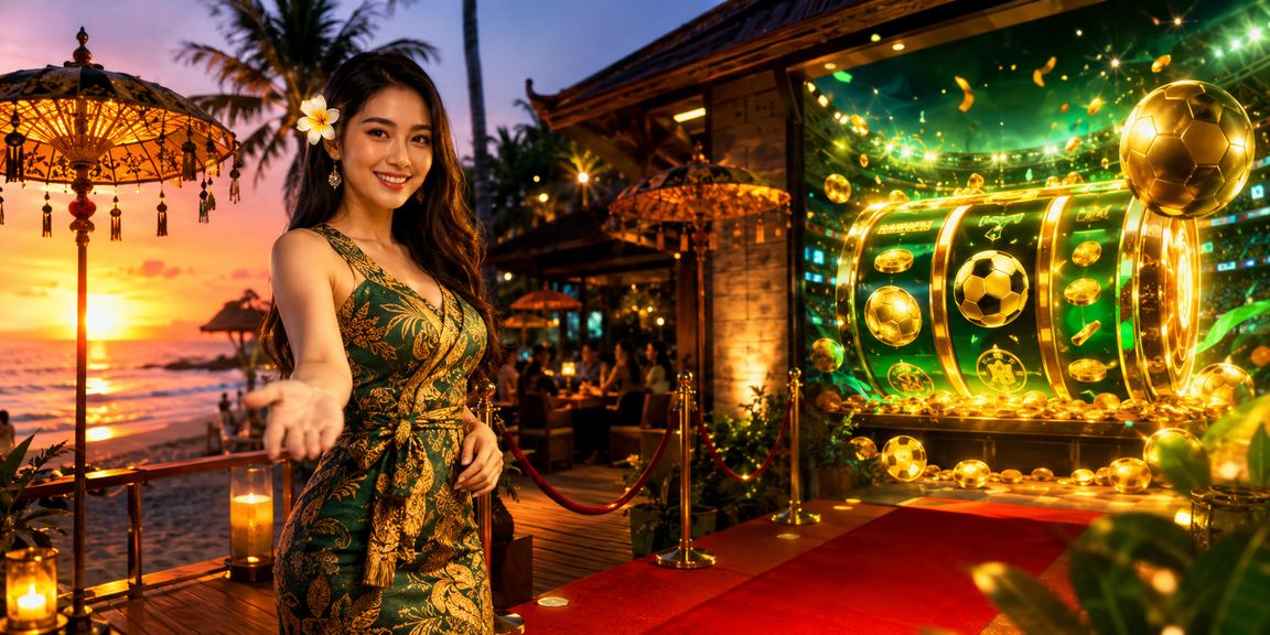 Pemain menikmati permainan slot di tepi pantai Vietnam yang cerah